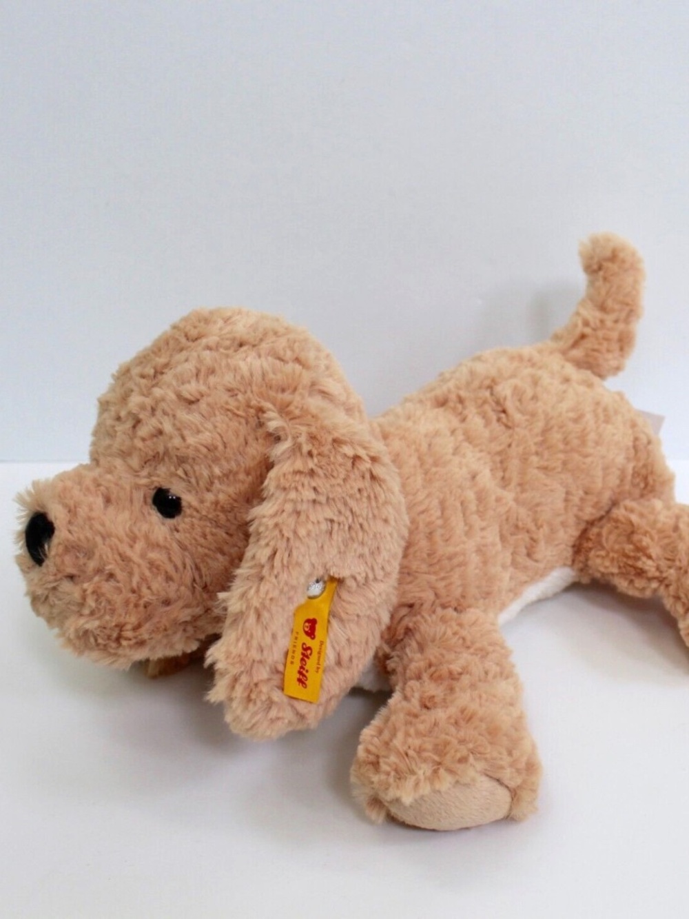 Steiff Berno Goldendoodle Puppy Beige Plush Stuffed Animal Lovey 10" NWT